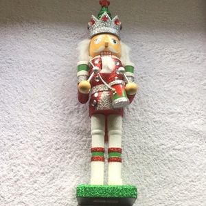 Sparkly Glittery Christmas nutcracker drummer 15”